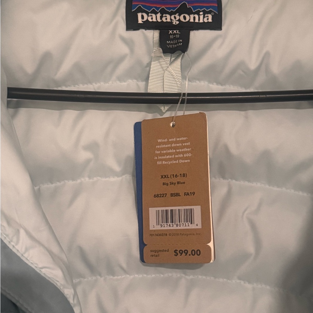 Patagonia Sky Blue Insulated Puffer Vest - Picture 2 of 4